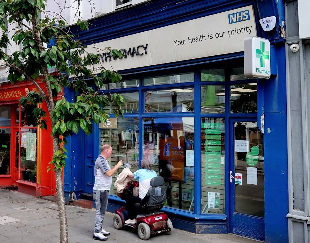 Pharmacist reviewing medication